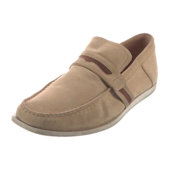 Authentic Gucci Beige Suede Loafers Drivers Men’s Size 9 - Picture 1 of 6